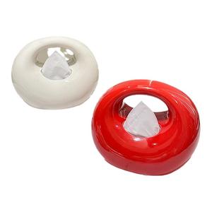 奶油风陶瓷纸巾盒高颜值桌面餐桌抽纸盒家用客厅创意轻奢高档桌面