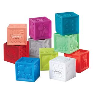 infantino美国婴蒂诺儿童宝宝软积木数字浮雕环保塑胶捏捏乐玩具