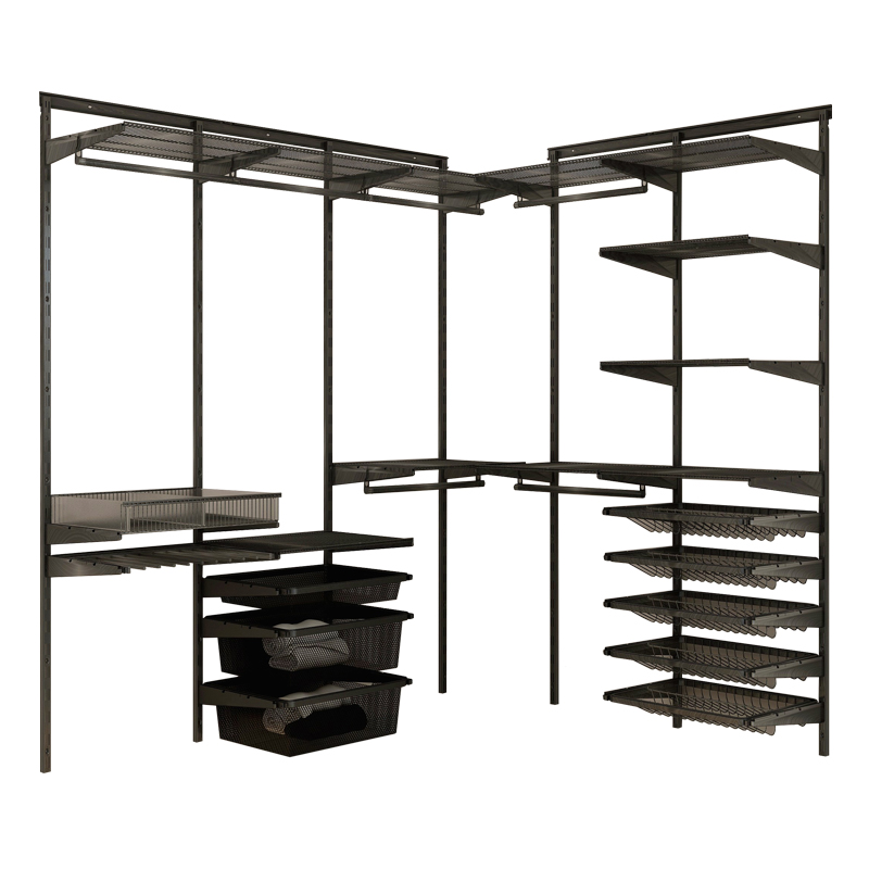 美达斯定制金属框架衣柜步入式衣帽间架子组装砌墙钢架结构置物架