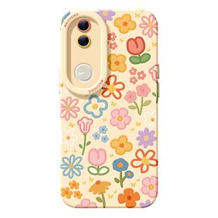 适用vivos20手机壳女款s19pro保护套vivo s16e全包18防摔s15/s12高级s10硅胶软s17外壳彩色s9个性花朵新款s20