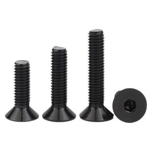 黑色304不锈钢沉头内六角螺丝钉平头螺栓平杯M2.5M3M4M5M6M8M10mm