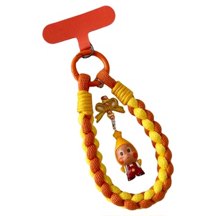 星星人手机挂绳重工精致萌粒dimoo吊坠高级感新款Molly编织短手绳时尚潮牌超火爆款手腕绳链可爱包挂件垫片壳