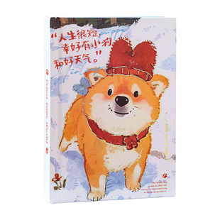 猫咪小狗tn手账本日记本高颜值可爱彩色内页学生笔记本a6口袋本