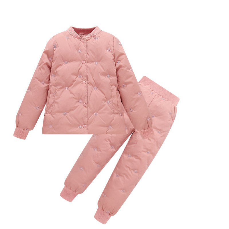 巴拉可儿儿童羽绒服校服内胆上衣冬套装内穿男女童中大童90绒外套