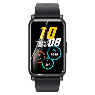 适用华为watchfit3保护膜watch钢化膜fit3手表膜全屏活力手表智能贴膜表盘时尚雅致款flt2代水凝全覆盖新软膜