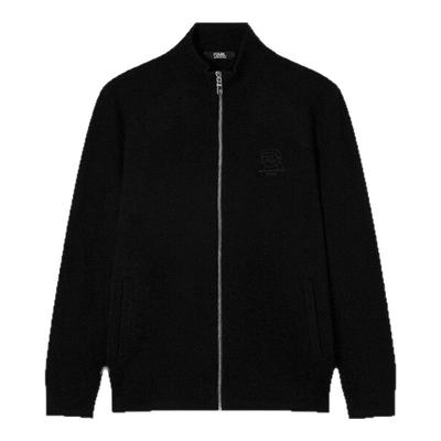 KARL LAGERFELD【绵羊毛】立领行政简约长袖开衫外套老佛爷男装潮