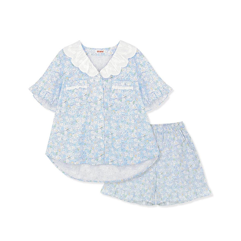 Ullala纯棉碎花女家居服套装纯棉