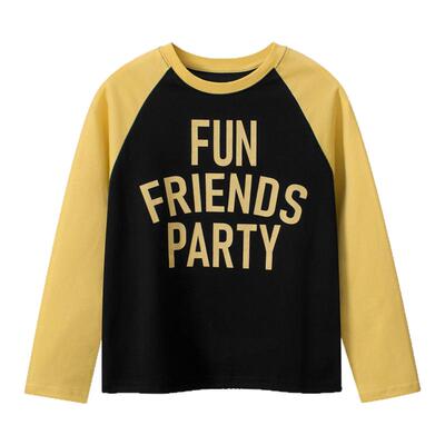 GRrr品牌纯棉童装插肩T恤字母