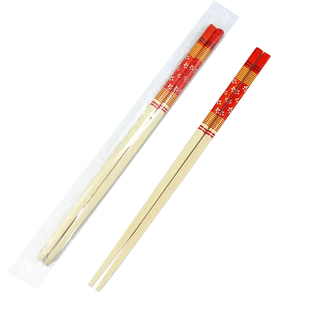 筷子一次性家用竹筷高端青花筷红花筷过年酒席聚餐竹筷商用饭店
