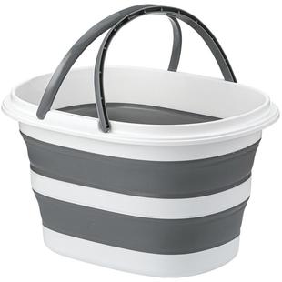 茶花折叠泡脚桶塑料家用可折叠水桶旅行便携式成人女士养生洗脚盆