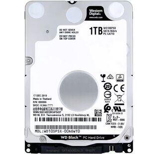 西部数据1T笔记本硬盘WD10SPSX 2.5英寸7200转7MM电脑游戏黑盘1tb