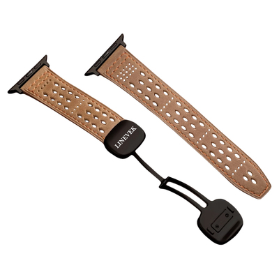 LINEVEK适用苹果手表疯马皮表带