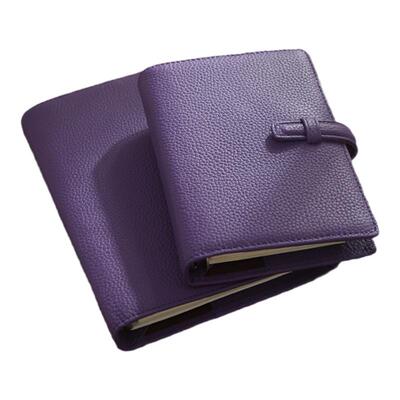 插扣头层牛皮笔记本A6/A7