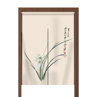 中式隔断帘兰花门帘入户玄关葫芦短帘厨房卫生间布帘厕所遮挡半帘