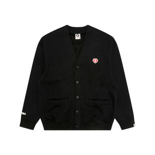 Aape旗舰店男装春夏爱心徽章简约潮流卫衣开衫外套C353XXP