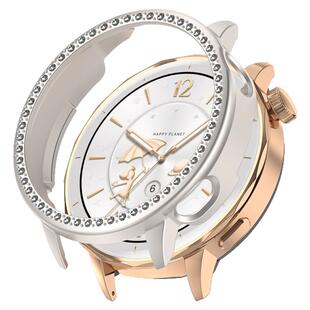 适用于oppowatchx2mini保护壳明日金全智能手表仿镶钻保护套onepluswatch3时尚手表壳皓月银半包镂空壳防摔套