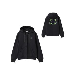 BURBERRY 男士花卉徽标刺绣加绒款连帽拉链卫衣开衫外套 8097854