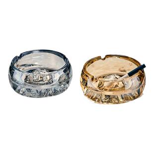 轻奢水晶玻璃烟灰缸家用大号客厅创意小号办公室个性雪茄烟蝶烟缸