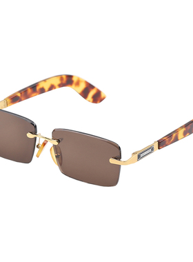 宽腿商务太阳镜东海水晶石头眼镜