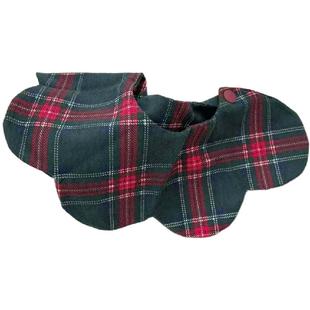 2025小宝宝口水巾圣诞节红格子围兜婴儿防吐奶围嘴婴幼儿围脖