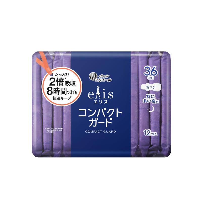 elis纤薄干爽夜用卫生巾360mm