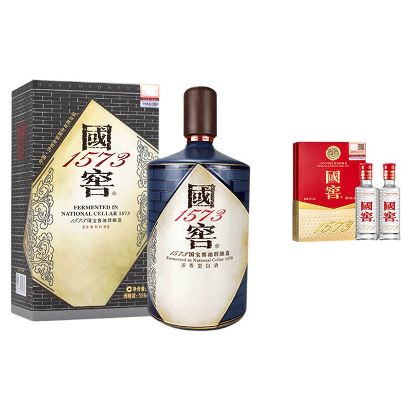 【国窖1573】官方旗舰店 书香门第55度1L 浓香型白酒 过节送礼