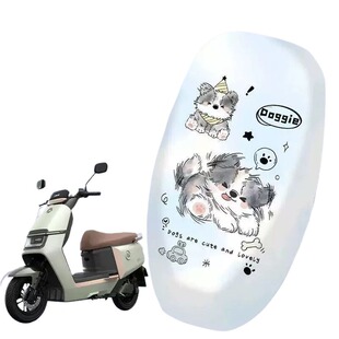 电动车坐垫防水防晒隔热摩托车座套耐磨四季通用卡通新款靠背后座