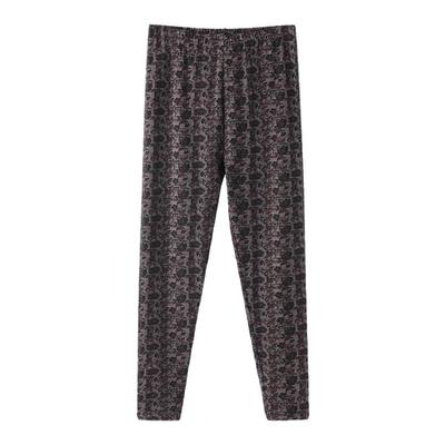 A&B保暖裤女花棉裤冬季加绒加厚可外穿中老年人绵羊绒打底裤R650