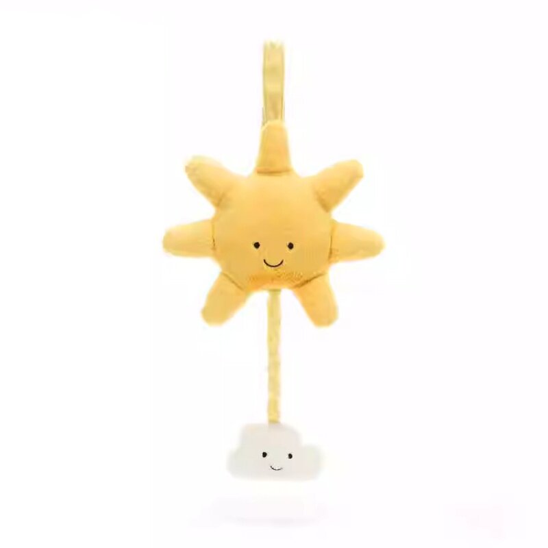 正品jELLYCAT太阳月亮八音盒巴塞罗熊邦尼兔音乐拉铃宝宝安抚玩偶