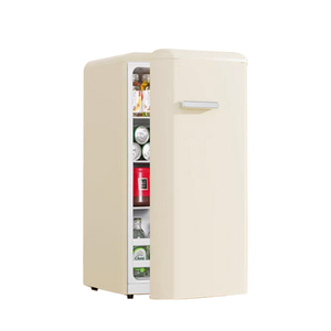 志高复古冰箱家用小型奶油风宿舍双开门冷藏冷冻出租房省电小冰箱