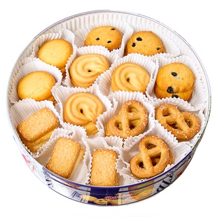 爆款丹麦网红曲奇饼干礼盒装适用伴手礼原味铁盒进口高端零食充机