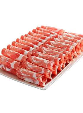 额尔敦羔羊羊肉片内蒙羊肉内蒙古肥羊卷清真涮火锅食材涮羊肉卷