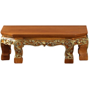 异丽泰式实木佛像坐台泰国木质工艺品摆件家用观音供架供奉台底座