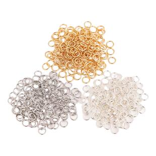 镀18K金开口圈配件保色O型单圈项链手链收尾连接圈diy连接环配件