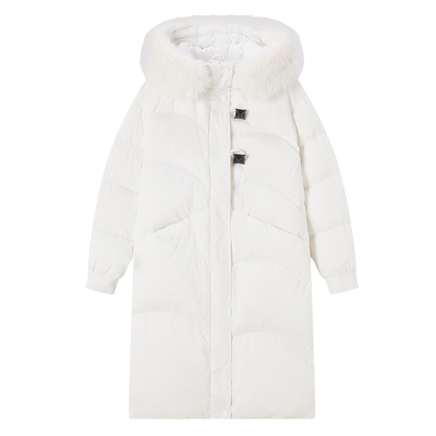 森马羽绒服女中长款冬季毛领外套