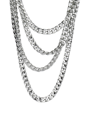 不掉色钛钢古巴项链情侣男女粗链