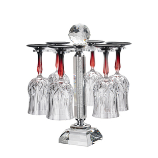 红酒杯轻奢高档精致高级感家用醒酒器一体架倒挂高颜值葡萄酒杯子