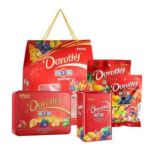 瑞士糖水果糖礼盒装大礼包软糖多种混合口味铁盒过年送礼年货零食