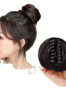 假发抓夹丸子头盘发器短发过渡期神器发苞发量少头花后脑勺显发量