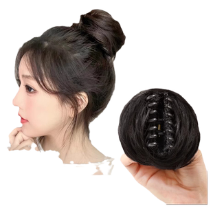 假发抓夹丸子头盘发器短发过渡期神器发苞发量少头花后脑勺显发量
