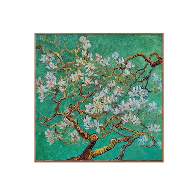 BT|《杏花》中古手绘客厅绘油画