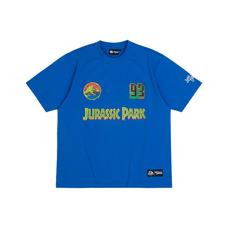 jurassic world侏罗纪公园联名系列新款美式男女款印花短袖T恤