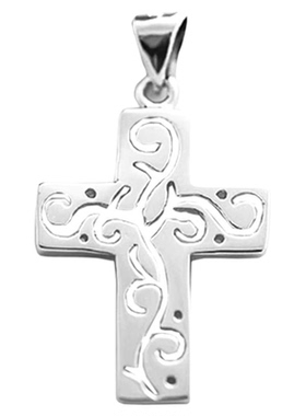 镂空吊坠纯银女男气质十字