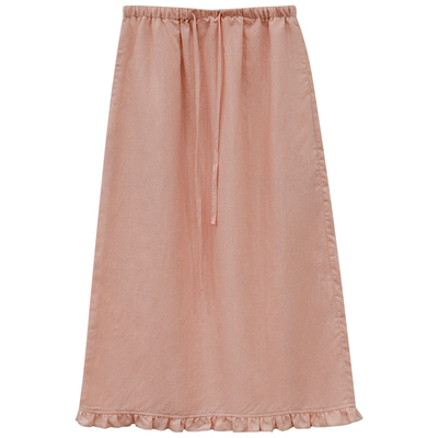 温柔天丝棉麻半身裙长裙子女夏薄