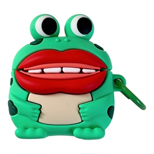 丑萌香肠嘴青蛙适用airpods4保护套苹果耳机保护壳airpodspro2无线蓝牙耳机套1/2代硅胶软壳airpods3代耳机壳