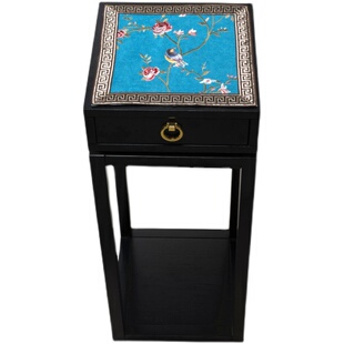 新中式花架垫置物架盖布角几垫方几垫炕几垫刺绣布艺花盆架防尘垫