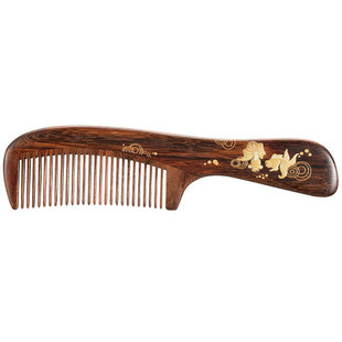 谭木匠正品礼盒金玉满堂 天然木梳梳子女士专用长发头皮经络按摩