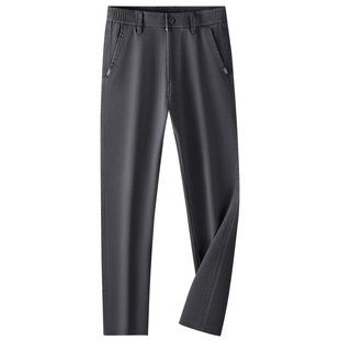 【修身复古秋冬休闲裤男士宽松直筒商务百搭弹力加绒】长裤子男潮