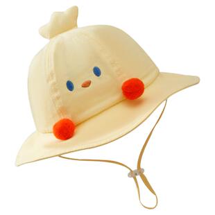 儿童帽子春夏薄款男女孩户外遮阳防晒帽幼儿渔夫帽宝宝大帽檐盆帽