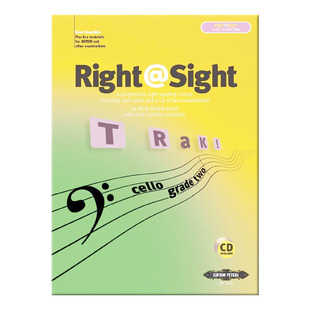 大提琴渐进视奏教材 二级 卡罗琳 拉姆斯登 含CD 德国彼得斯原版乐谱书 Caroline Lumsden Right Sight Cello Grade 2 EP7842